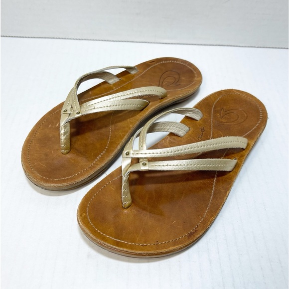 Olukai 20245-FAFM Bubbly Sahara FlipFlop Thong Sandal Women’s Sz 5. - Picture 2 of 13